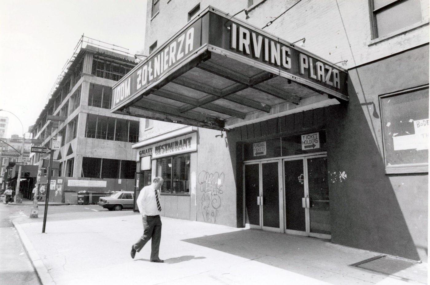 Exterior Of Shuttered Irving Plaza Music Club, Manhattan, 1986