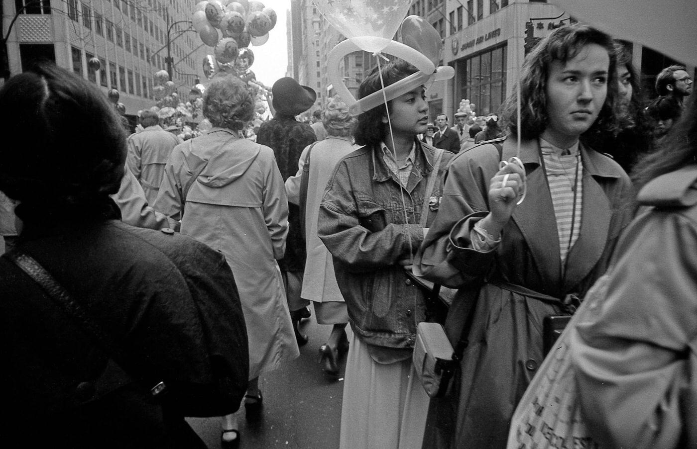 Revelers At The Easter Parade, Pedestrians Walking On 5Th Avenue During The Parade, Manhattan, 1988