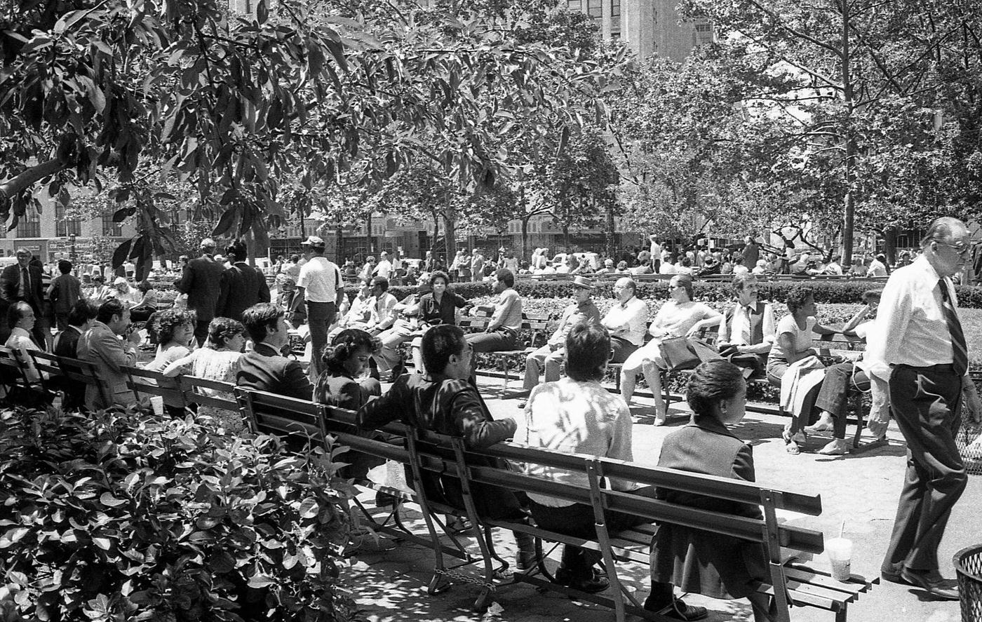 Relaxing In City Hall Park, Manhattan, 1981