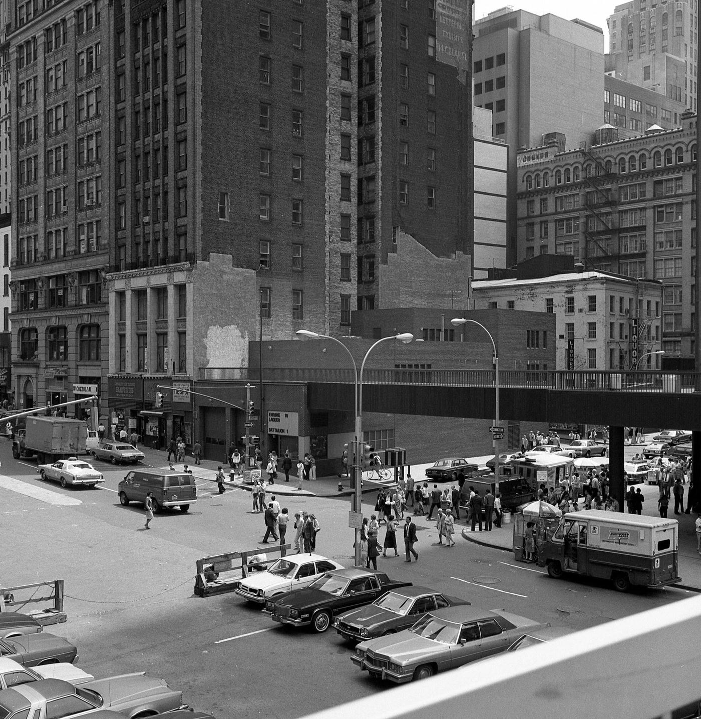 Intersection Of Liberty And Greenwich Streets, Manhattan, 1981