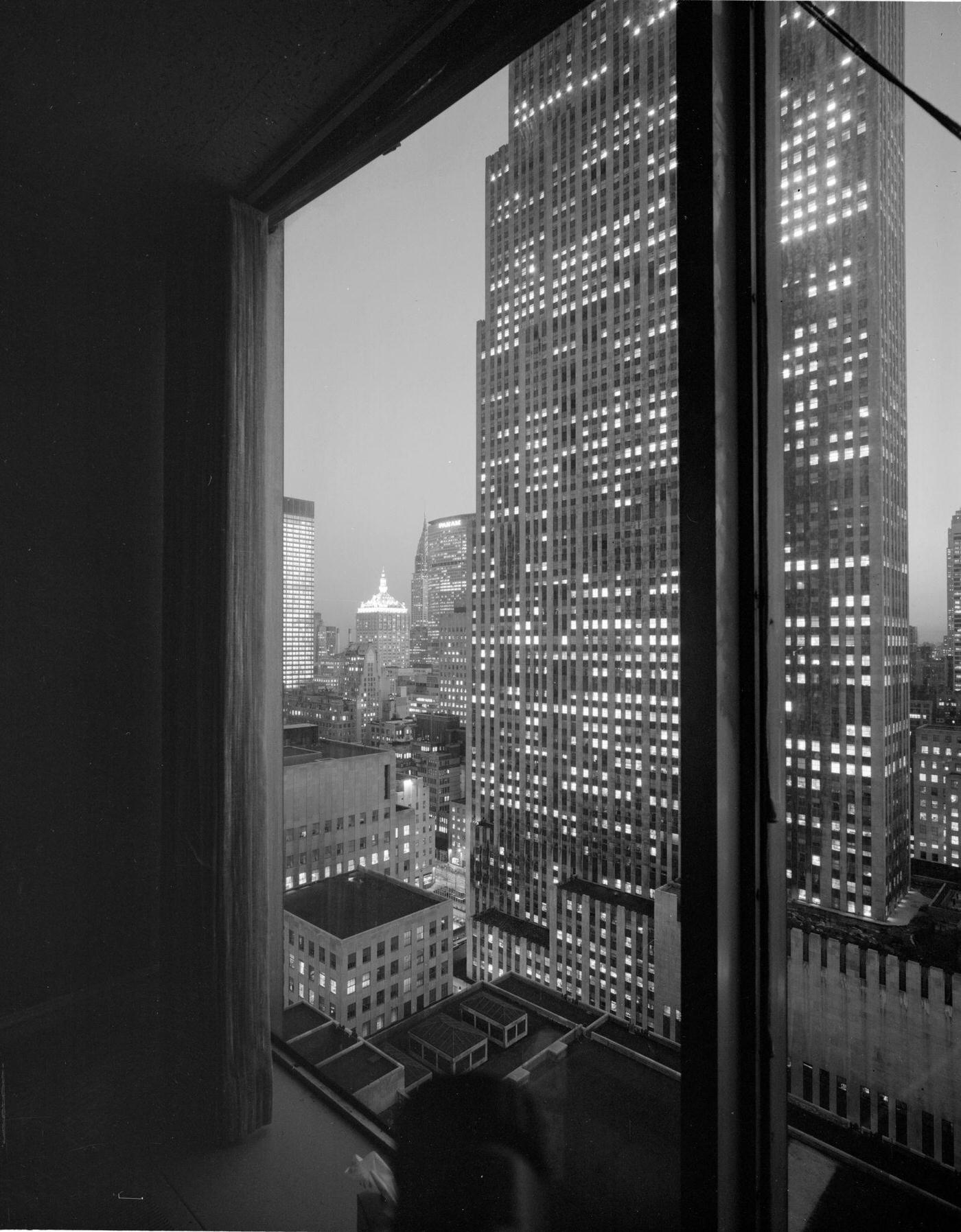 View Of Midtown Manhattan Skyline From Rockefeller Center, Manhattan, 1980S