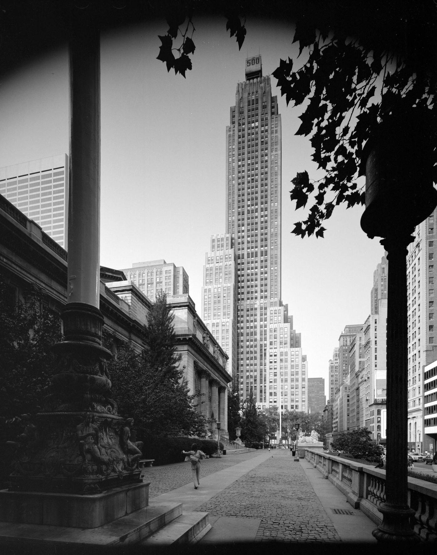 Looking North From The Main Branch Of The New York Public Library, Manhattan, 1980S