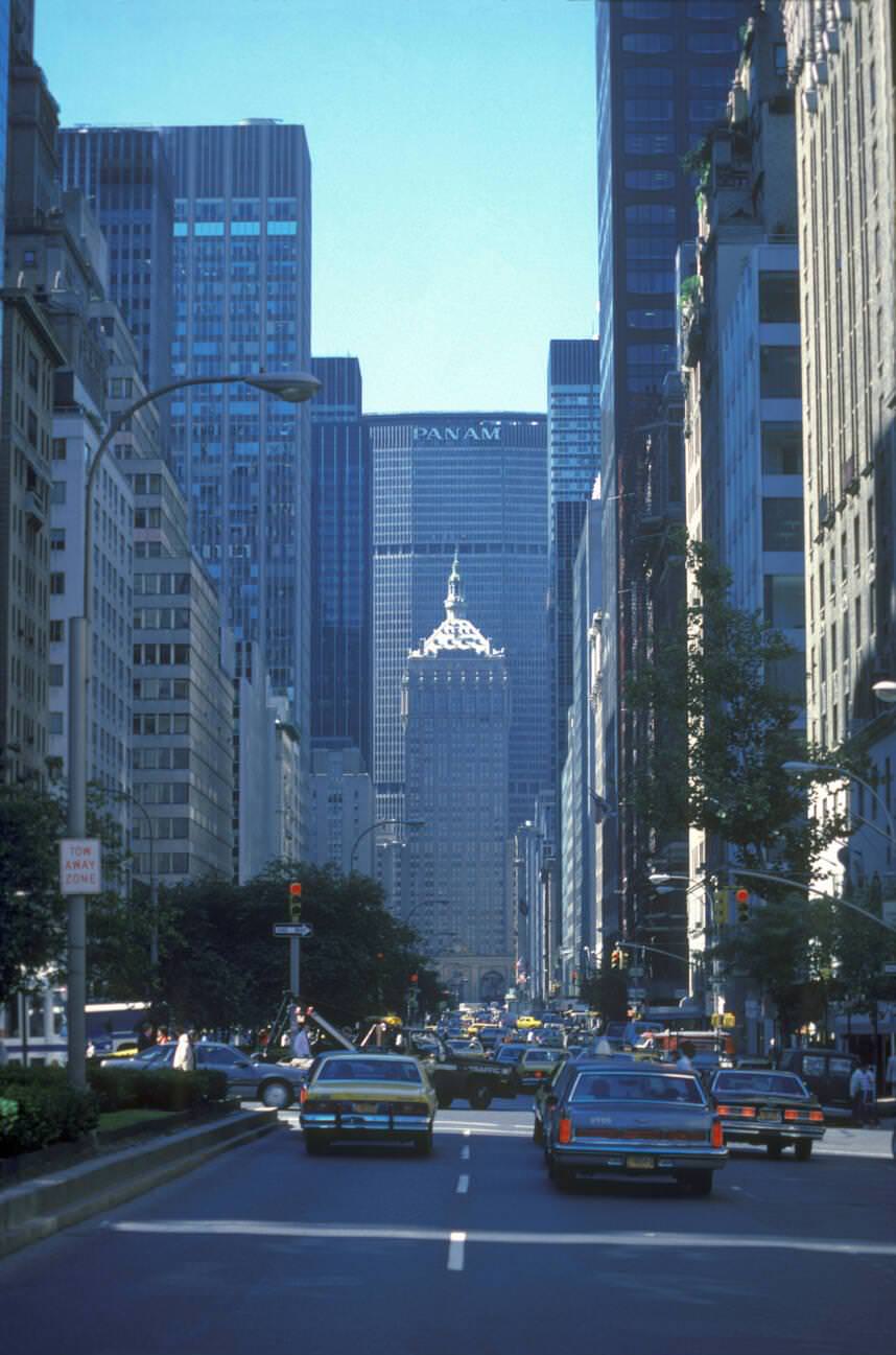 Historical Auto Traffic, Park Avenue, Midtown, Manhattan, 1987