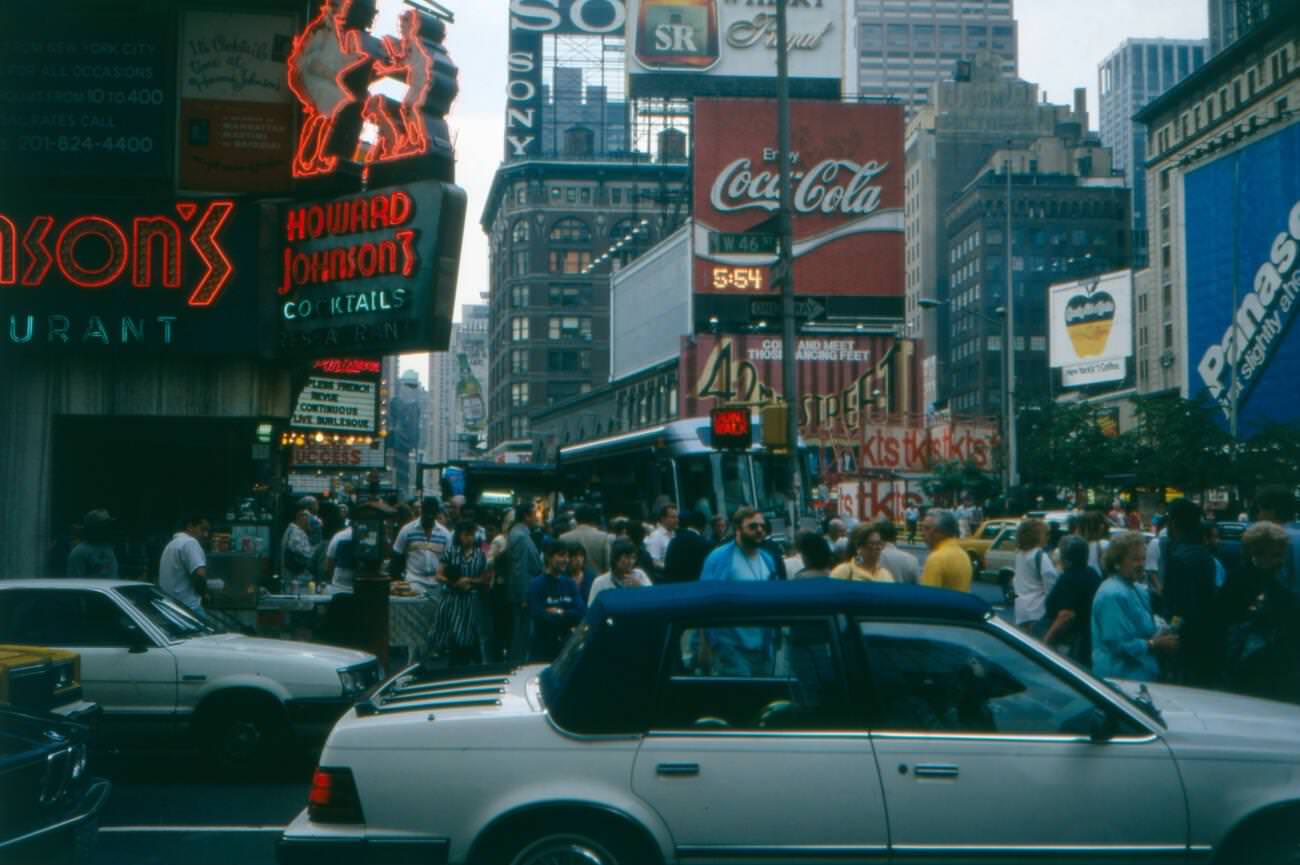 Intense Activity At Times Square, Manhattan, 1980S