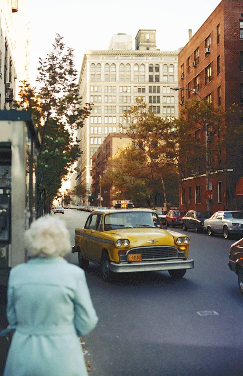 Street Scene In Downtown, Manhattan, 1980S