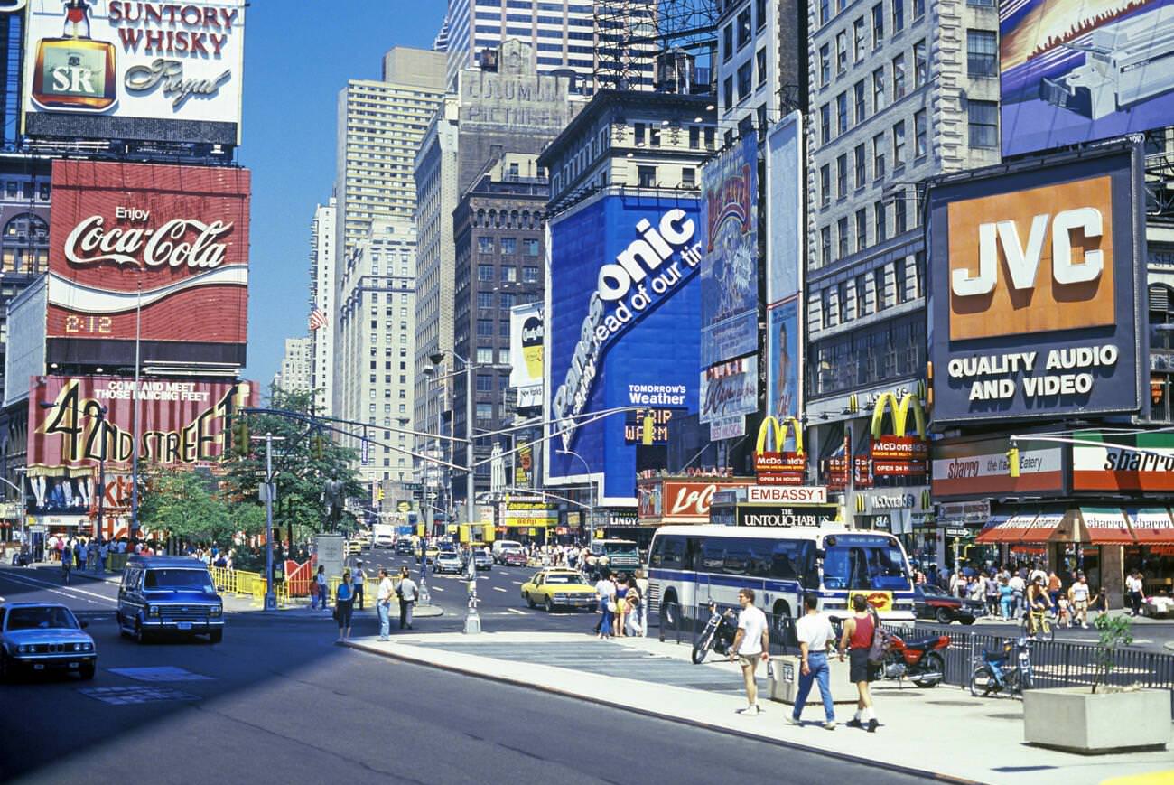 Historical Times Square, Midtown, Manhattan, 1988