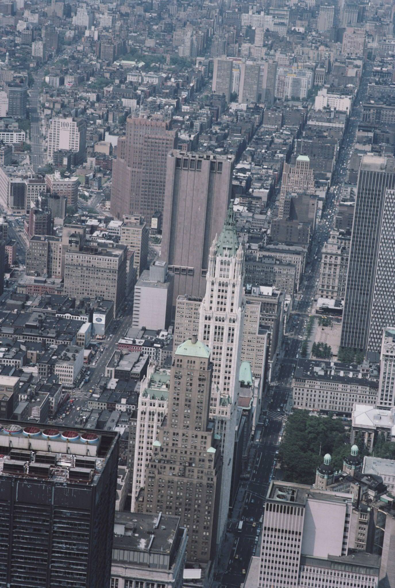 A View Over Manhattan With The Woolworth Building At Centre, Right, 1984