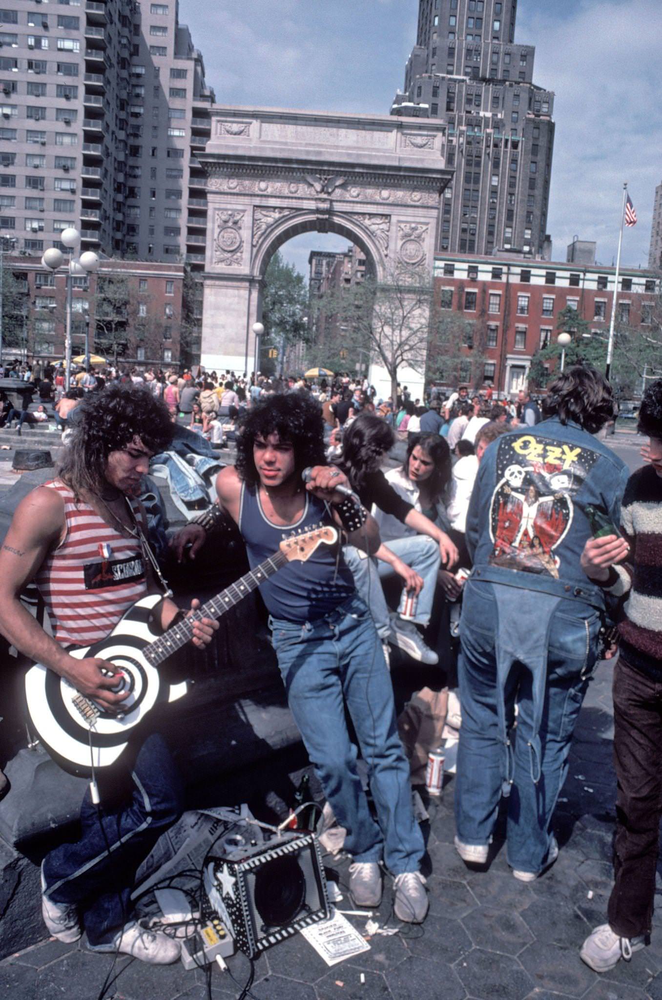 Rockers In Washington Square Park, Manhattan, 1982.
