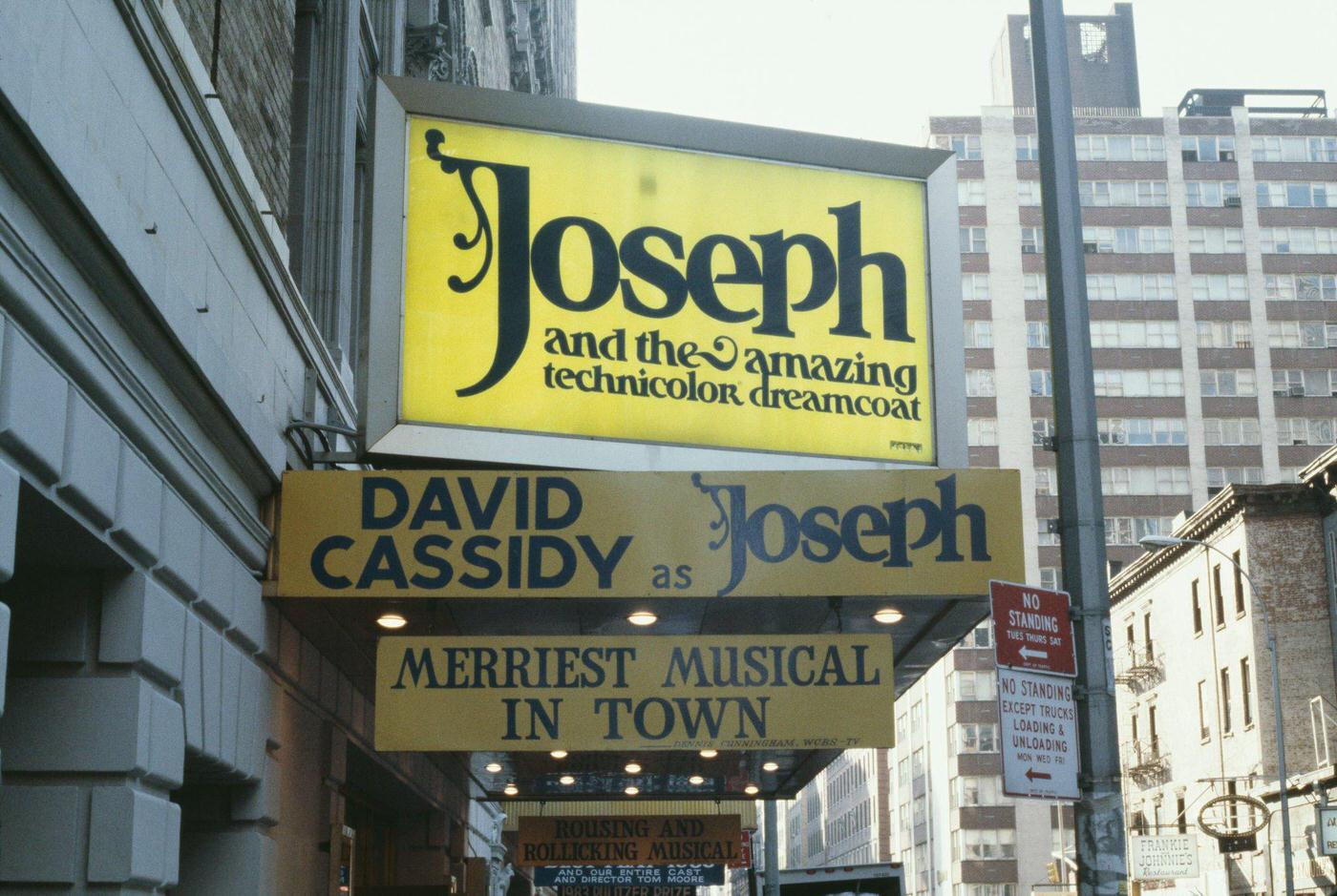 Royale Theatre Staging 'Joseph And The Amazing Technicolor Dreamcoat', Broadway, Midtown Manhattan, 1983