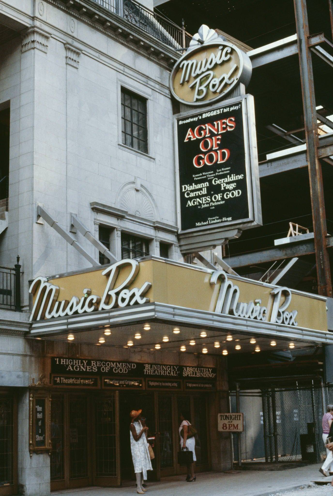 Music Box Theatre Staging 'Agnes Of God', Broadway, Midtown Manhattan, 1985