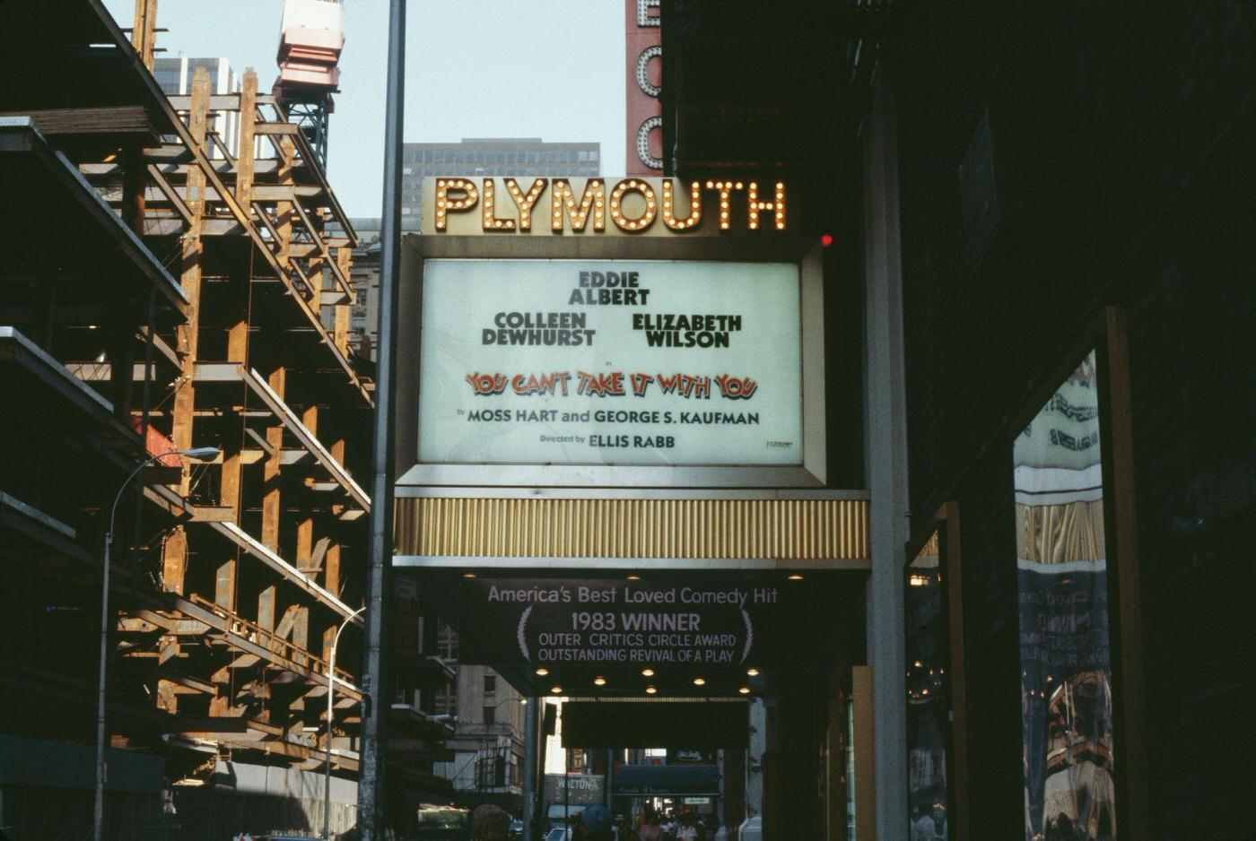 Plymouth Theatre Staging 'You Can'T Take It With You', Broadway, Midtown Manhattan, 1983