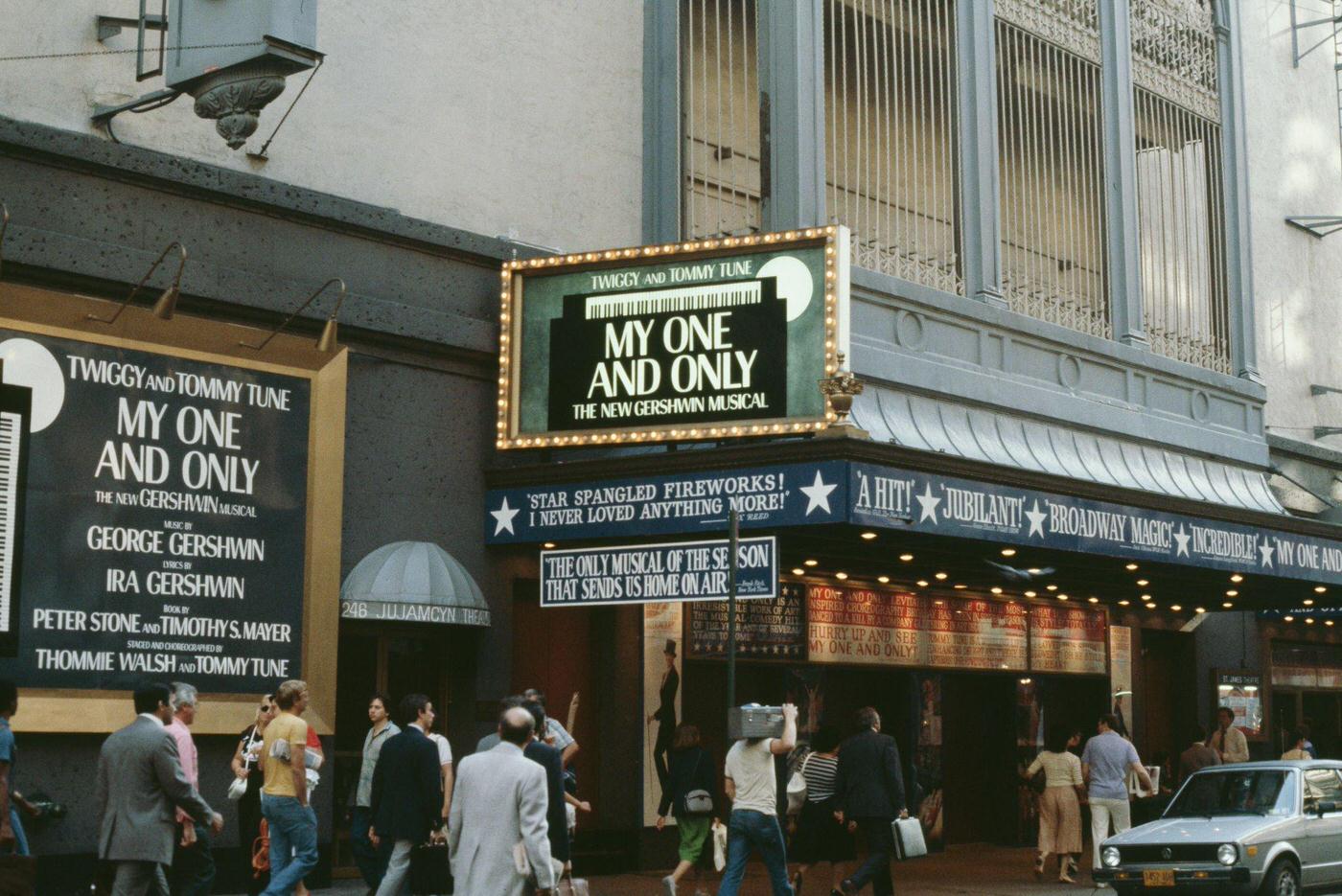 St James Theatre Staging 'My One And Only', Broadway, Midtown Manhattan, 1985