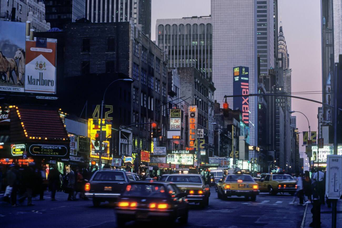 West Forty-Second Street, Midtown Manhattan, 1988