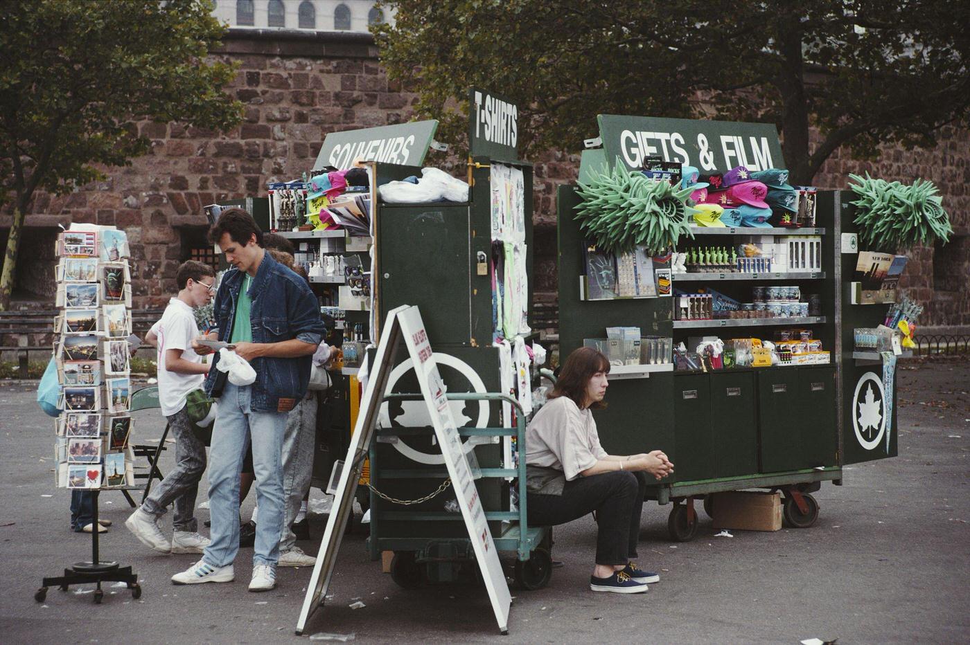 Souvenir Stand In Battery Park, Manhattan, 1991