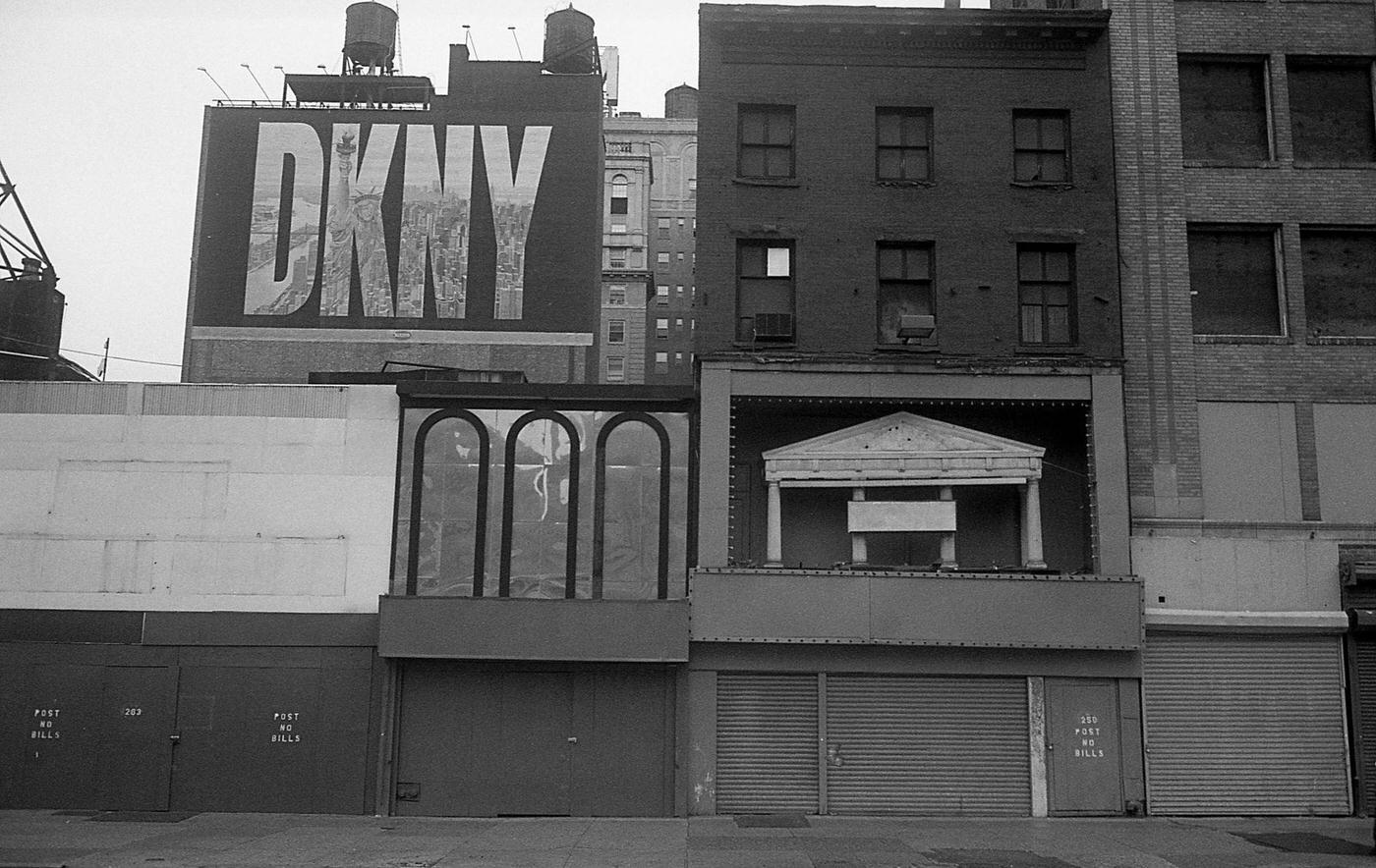 View Of Abandoned Buildings On West 42Nd Street Near Times Square, Manhattan, 1996
