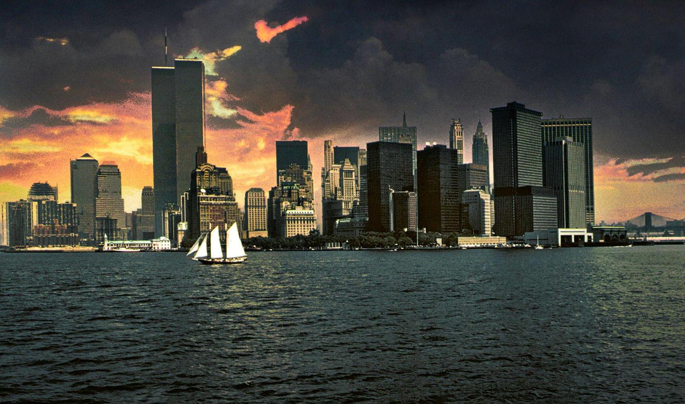 View Of The Lower Manhattan Skyline, Including The World Trade Center, Manhattan, Circa 1990.