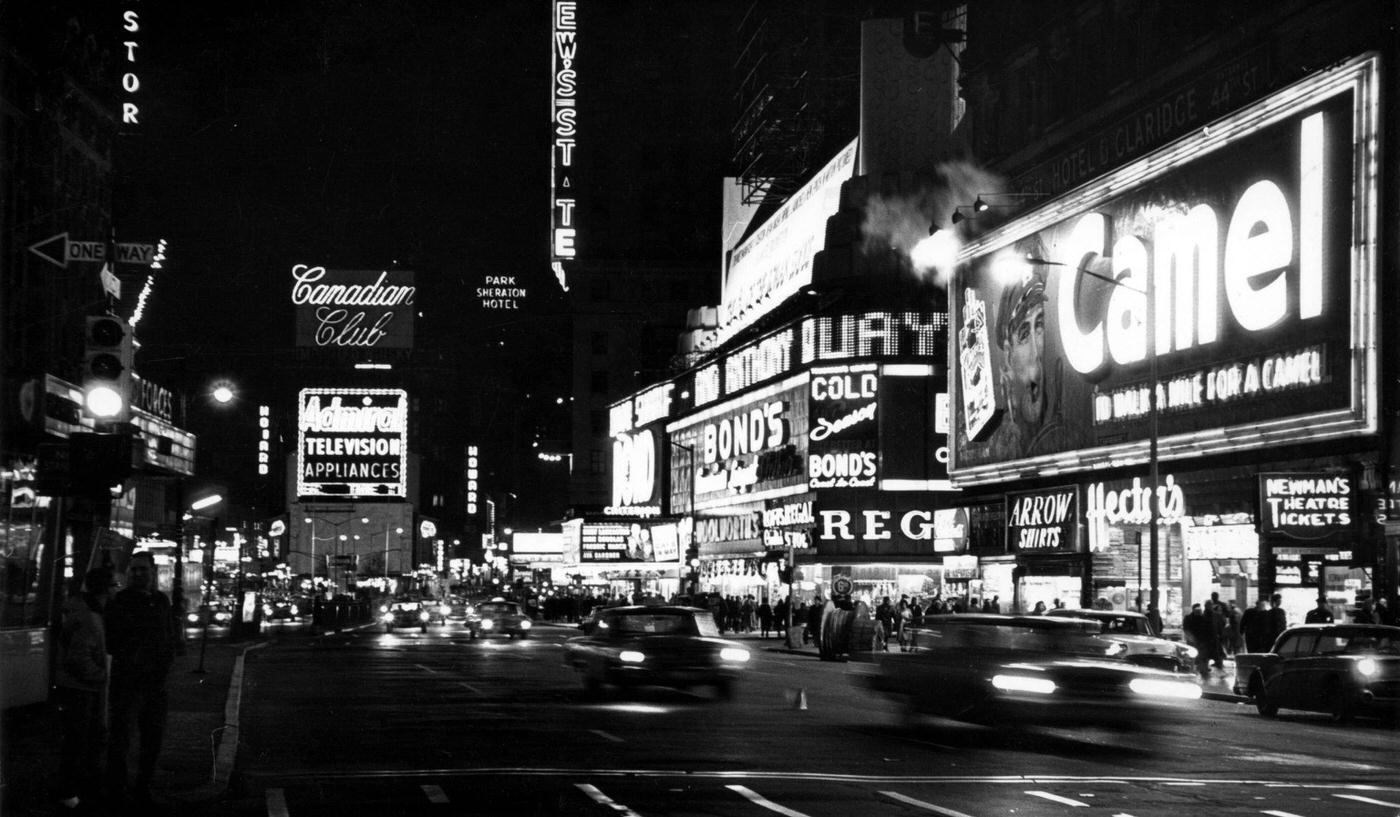 Times Square At Night, Manhattan.