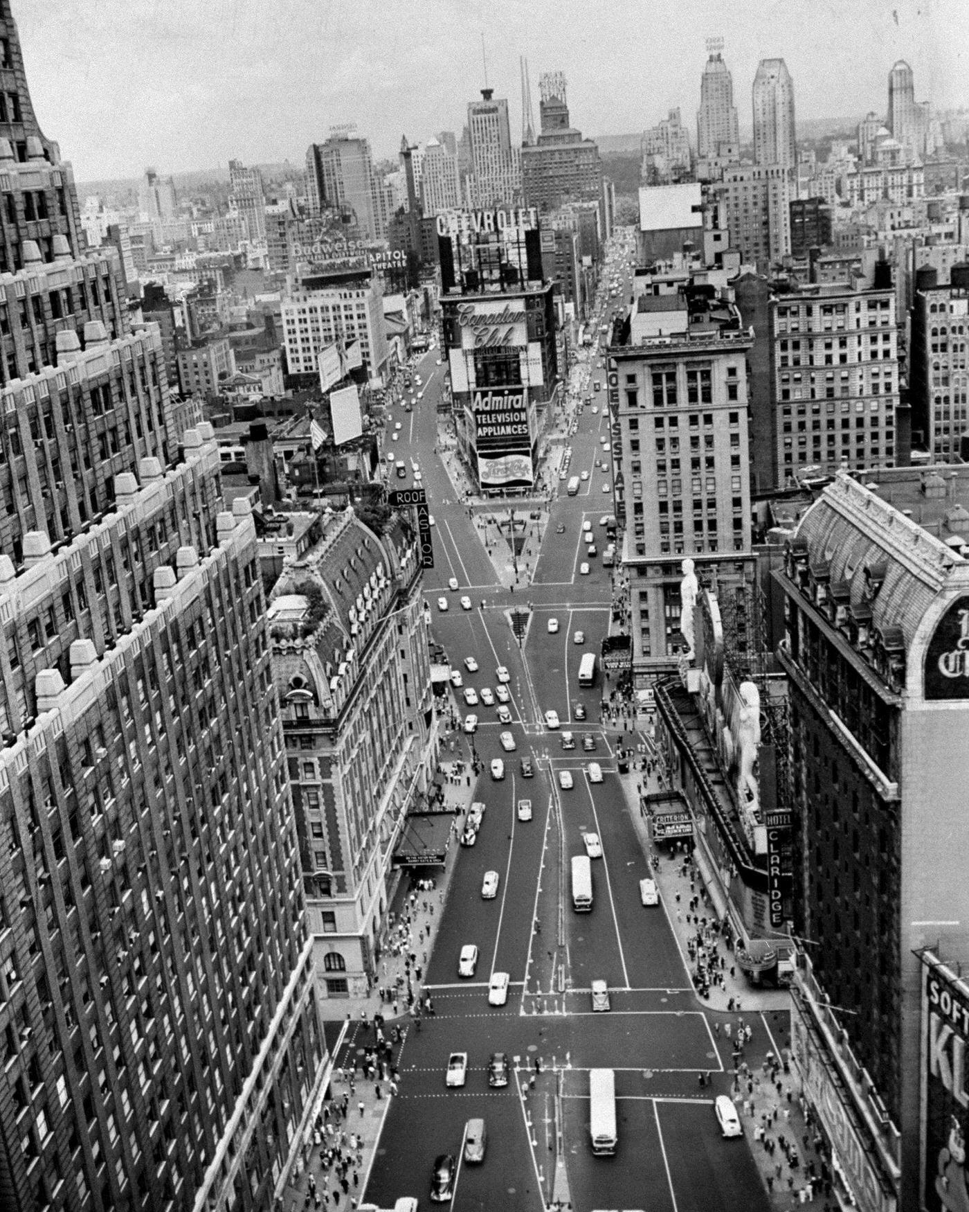 General View Of Times Square Looking North From 43D St., Manhattan.