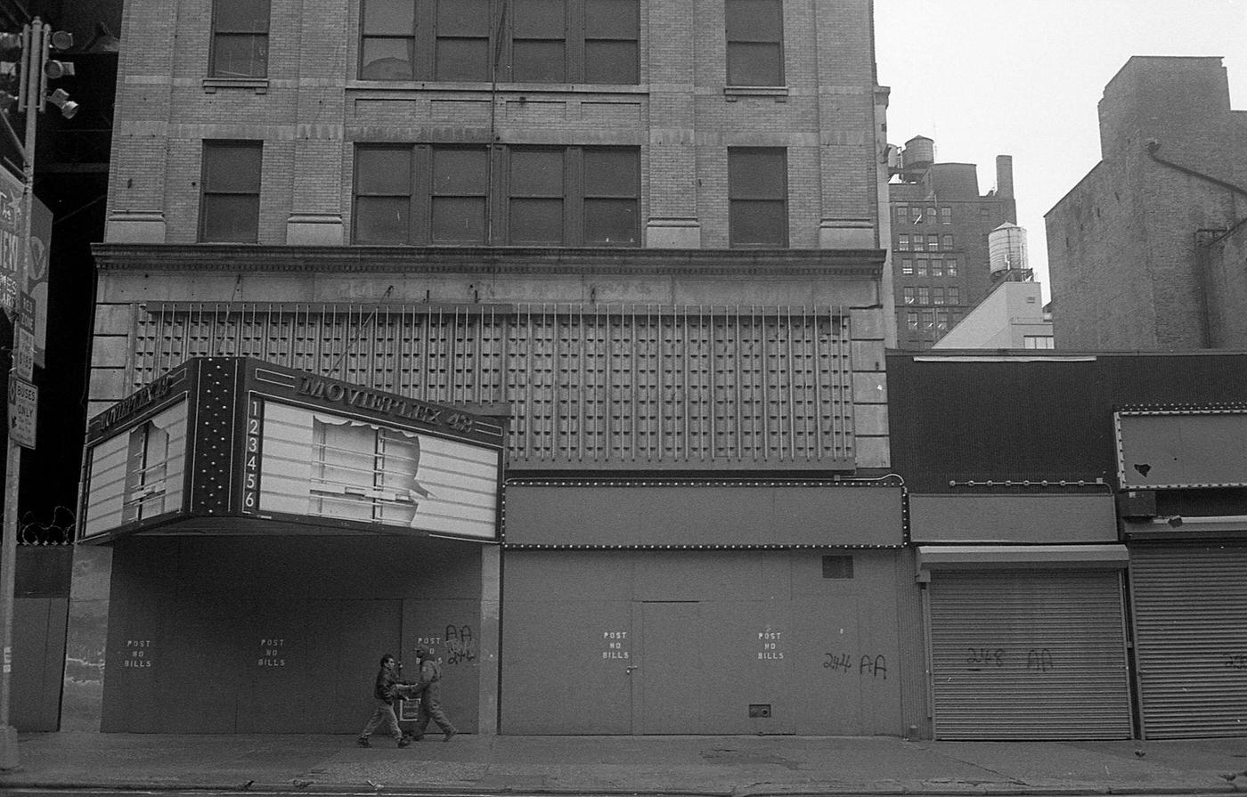 Exterior View Of The Shuttered Movieplex 42 Theater On West 42Nd Street, Times Square, Manhattan, 1996