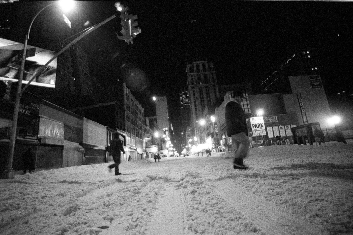 Snow Storm On 42Nd Street, Manhattan, 1995