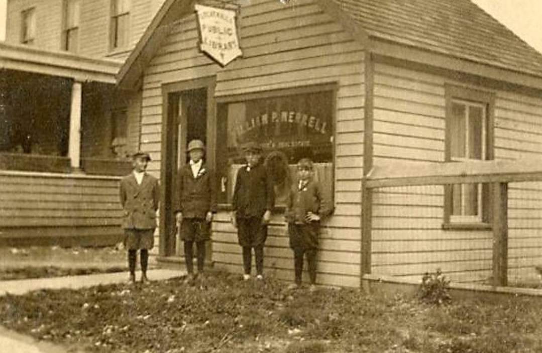 Great Kills, Boys In Front Of William P. Merrell Insurance &Amp;Amp; Real Estate Office, Early 1900S.