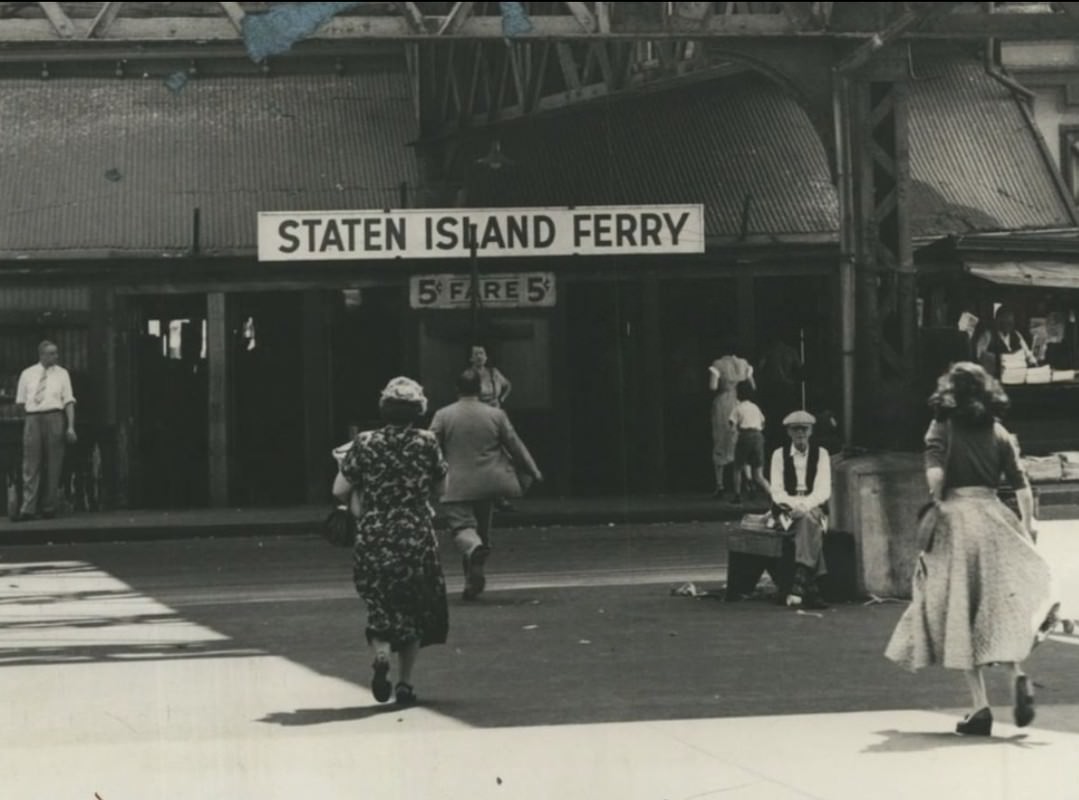 The Five-Cent Fare Sign Was Displayed At The South Ferry Terminal, 1952.