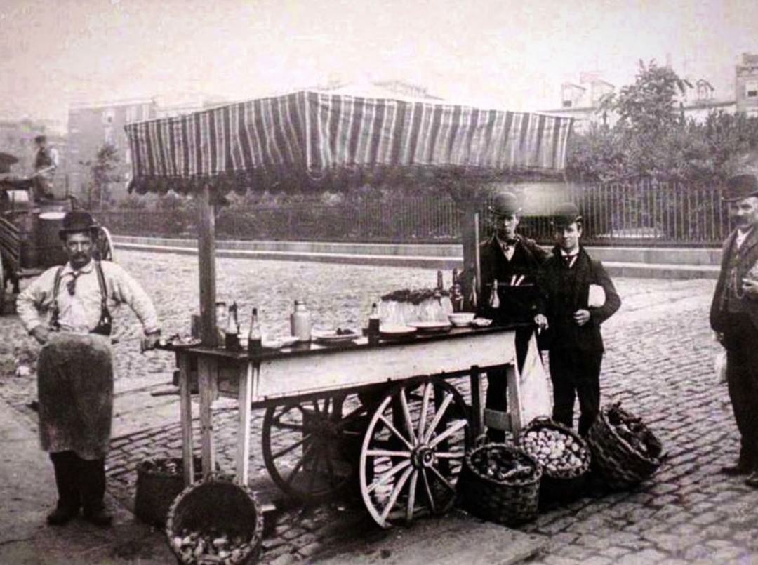 Outdoor Oyster Bar Off The Shores Of Staten Island, Known As &Amp;Quot;The Town The Oyster Built&Amp;Quot; In Tottenville, 1900.