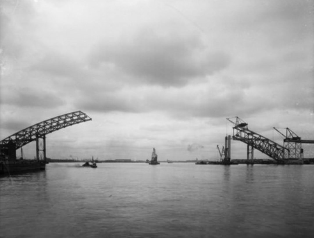 Bayonne Bridge Under Construction, 1928.