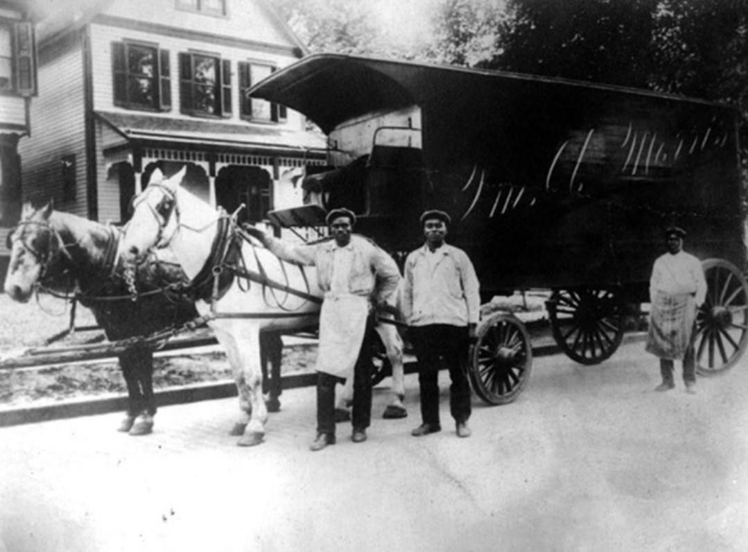 William A. Morris With Horse-Drawn Truck, Founder Of Staten Island Naacp, 1900.