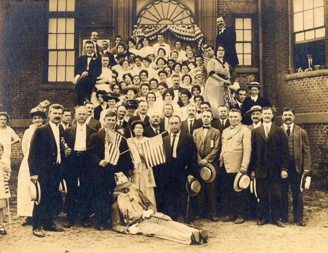 Before The Fourth Of July Parade In Dongan Hills, The Eldest Boy Plays Uncle Sam, Circa 1920S.