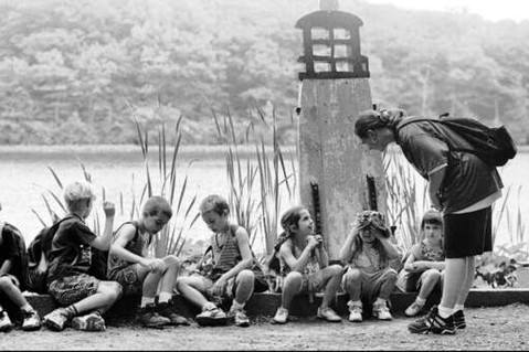 Ymca Camp Counselor Liz Cipoletti Answers A Question At Summer Camp, 1995.