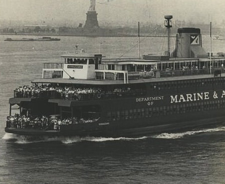 Staten Island Ferryboat Verrazzano During Its Prime, 1963.