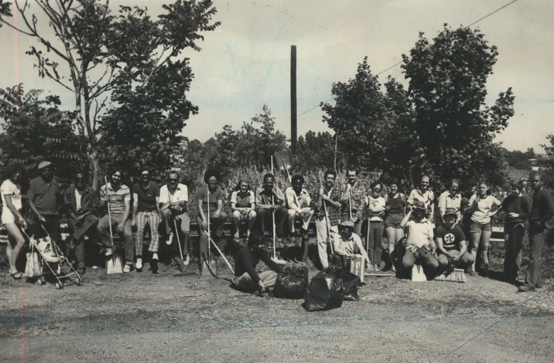 Neighborhood Clean-Up Project At A Vacant Lot In New Brighton, 1978.