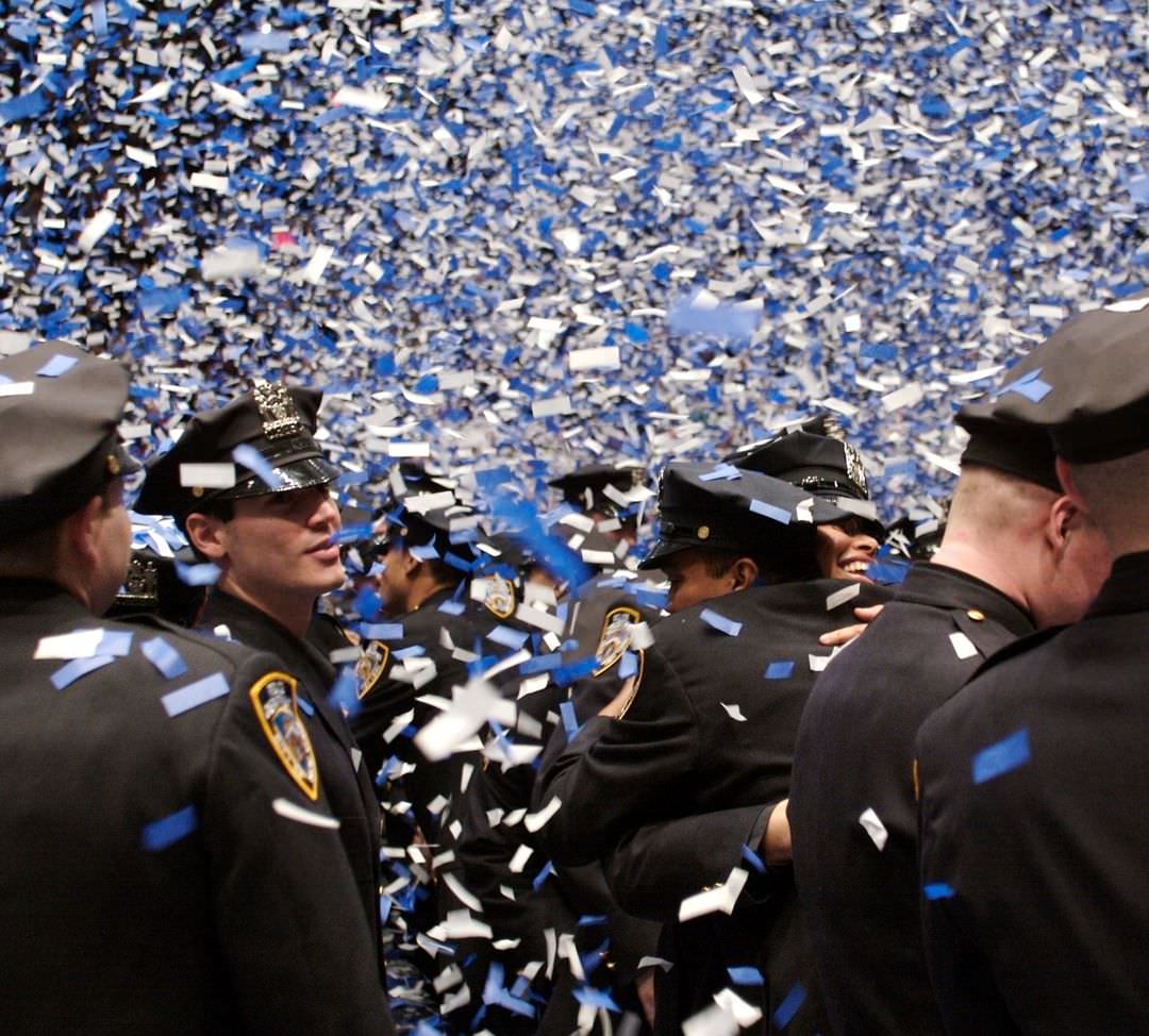 New York'S Newest Police Officers At New York City Police Academy Graduation Ceremony, 2006.