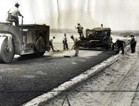 Laying Road At Great Kills Park, 1949.