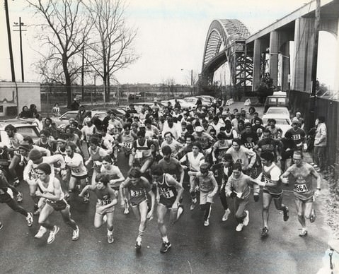 The 50Th Anniversary Of The Opening Of The Bayonne Bridge Marked With A Five-Mile Foot Race, 1981.