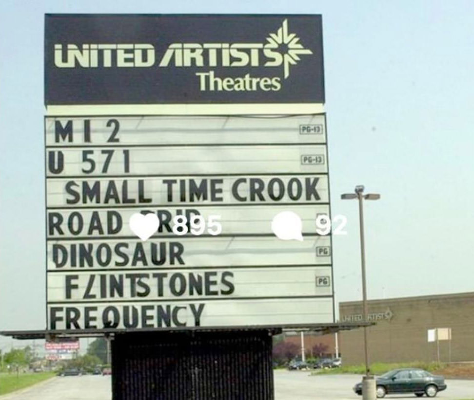 United Artists Theatres Marque In Travis, Circa 2000.
