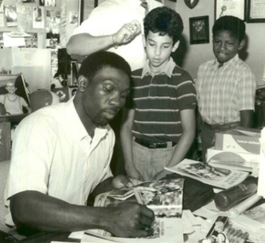 New York Mets' Mookie Wilson Signs Autographs For Fans At Ps 57, 1988.