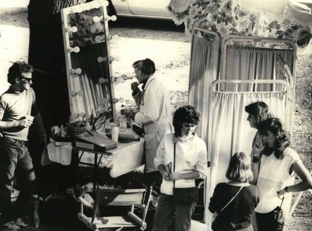 Katherine Hepburn Puts On Makeup During Filming Of &Amp;Quot;Grace Quigley,&Amp;Quot; 1983.