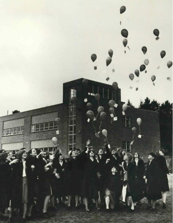 Balloon Launch Is A Sign Of Spring For Students At St. Joseph Hill Academy, 1981.