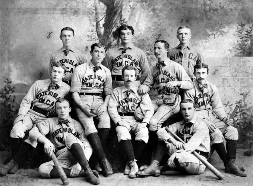 Fantastic Photo Of The Staten Island Ymca Baseball Team, 1900S