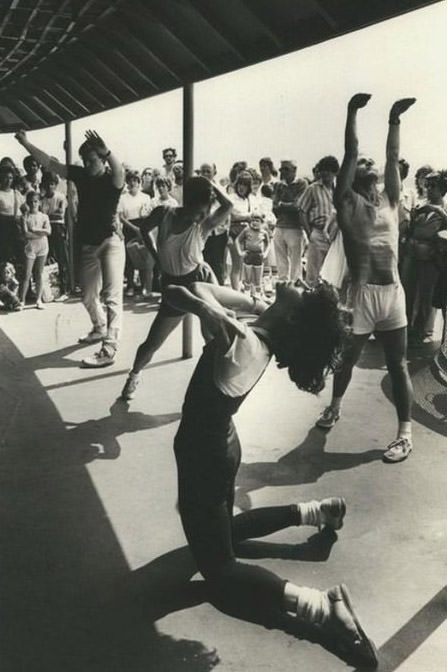 Staten Island Ferry Commuters Enjoy A Performance By The Charles Moulton Dance Troupe, 1985.