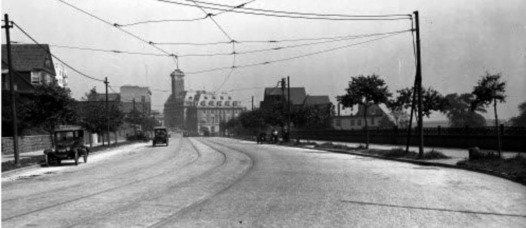 Bay Street In St. George Looking North Towards Borough Hall, 1921.