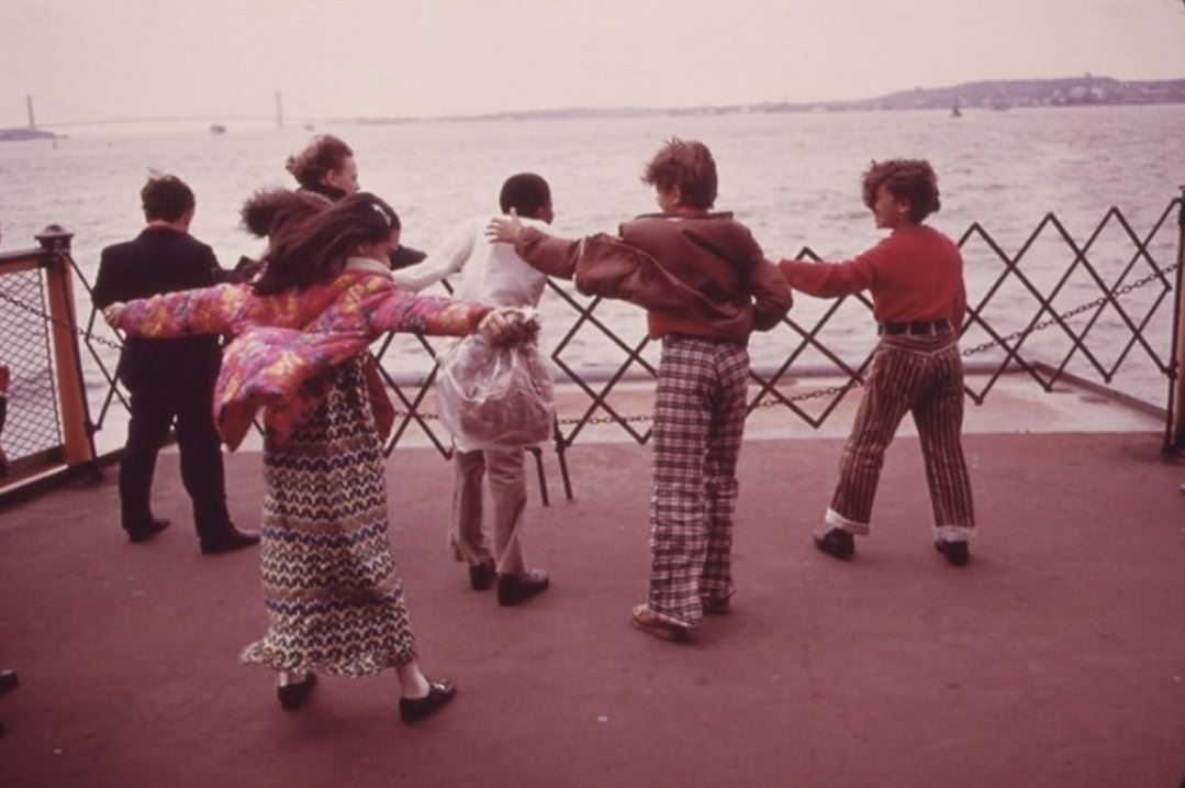 School Excursion On The Staten Island Ferry, 1973.