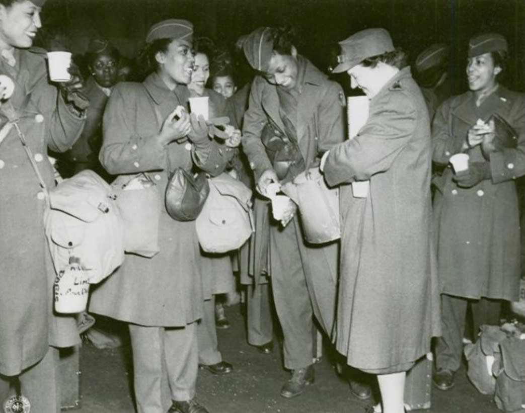 Red Cross Worker Pouring Coffee For Women'S Army Corps, Staten Island Terminal, 1946.