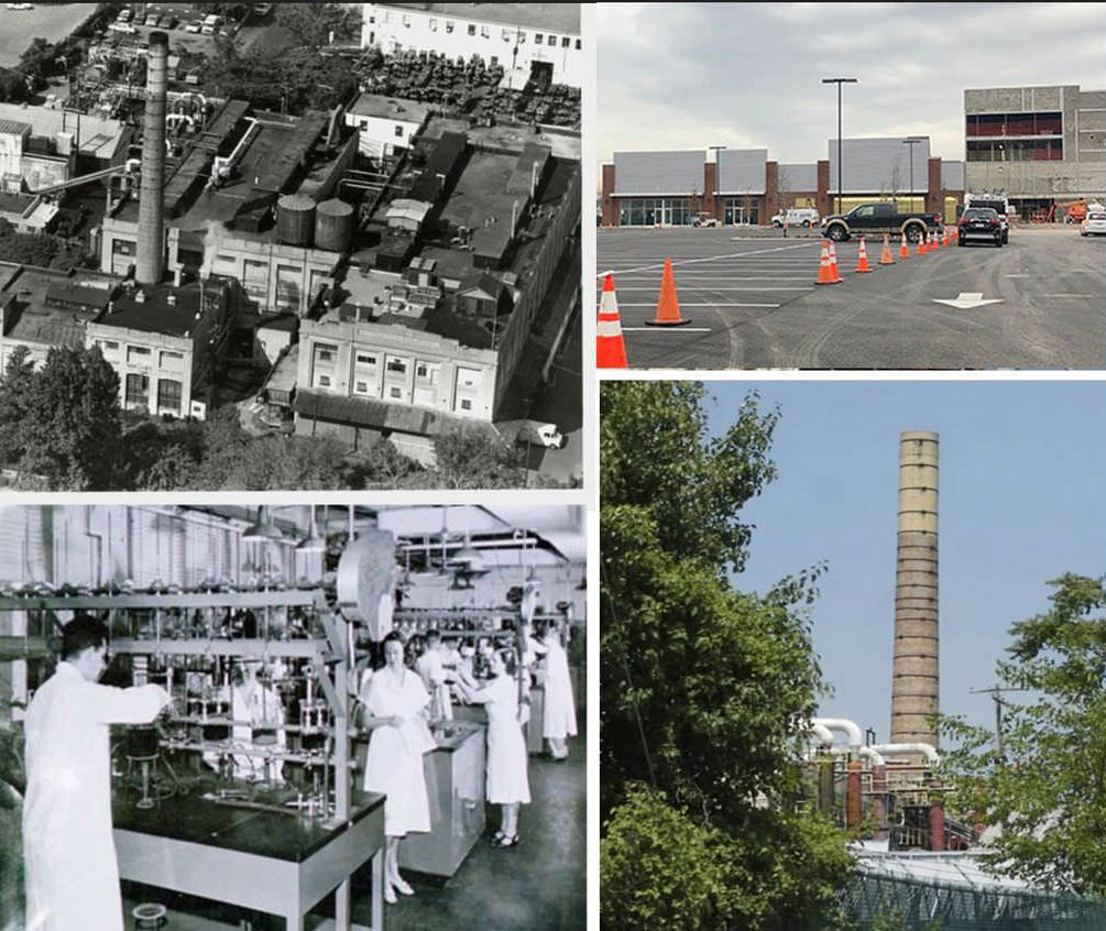 Workers At Sun Chemical Color Pigment Plant; Lot At 441 Tompkins Ave During Its Heyday, Top Right Photo Is The Site Today, 2006.
