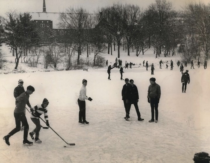 Clove Lakes Park, Brooks Pond During Snow, 1940S