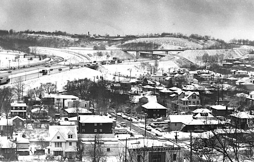 Grymes Hill Looking Towards Todt Hill Rd At The Island'S First Substantial Snowfall, 1972.