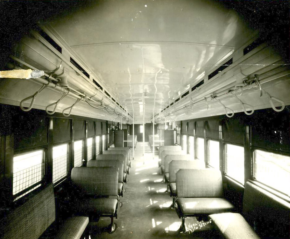 With The Sunlight Streaming Through The Windows, This Staten Island Rapid Transit Car Looked Handsome In 1925, And It Was Brand New, 1925.