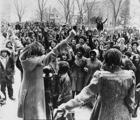 Curtis High School Students Protest Teacher Layoffs, 1976.